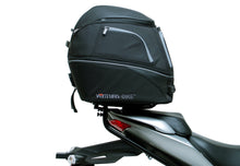 Load image into Gallery viewer, Turn the rack around and now it's over the pillion seat. You can do this with all thepacks